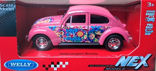 Käfer pink mit bemalung - vw,