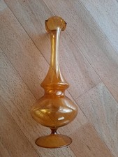 Süße sehr leichte Blumenvase braun transparent -sehr guter gebrauchter Zustand