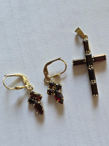 Kreuz anhänger und ohrringe - anhänger,