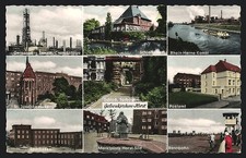 Gelsenkirchen-Horst, Rennbahn, Geisenberg Benzin Crackanlage, Ansichtskarte 