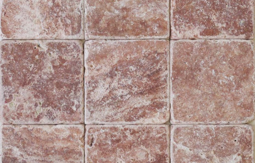 Travertin mosaikfliesen red - travertin,