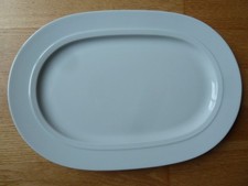 Fleischplatte Platte Servierplatte weiß oval Hutschenreuther 35,5 x 24 cm