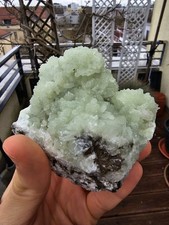 Prehnit Mit Quarz Stufe Marokko 706 Gramm, Green Mineral, Grünes Mineral
