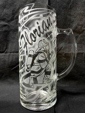Feuerwehr Krug Glas Bierkrug