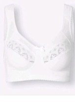 wäschepur Damen Komfort-BH ohne Bügel Unterwäsche weiß Gr. 85 (Cup-A) NEU