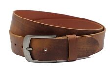 4cm echte Büffelleder Gürtel Cognac Herren Jeans Leder Hand Gemacht 80cm-145 cm