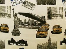 Gobelinstoff New York Dekostoff Freiheitsstatue Dekostoff New York Taxi Cabs 