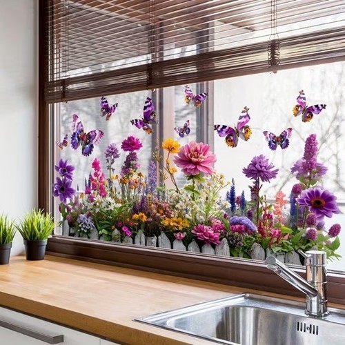 Fensterbild blumen - fensterbild,