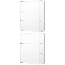 2 PCS Mini-bücherregal Vitrinenschrank Klein Miniatur-Hausaccessoires