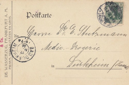 Frankfurt postkarte 1906 - frankfurt/m.,,
