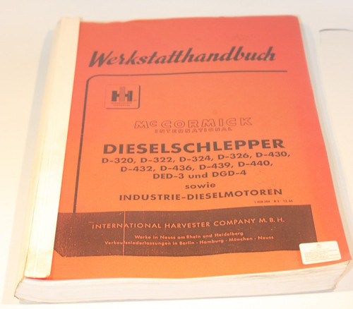 Werkstatthandbuch ihc 320 - werkstatthandbuch, d-320