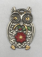 Christbaumschmuck Eule Zinn