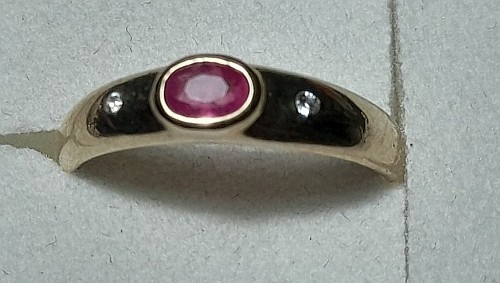 Ring gold 333 rubin - 333/-,
