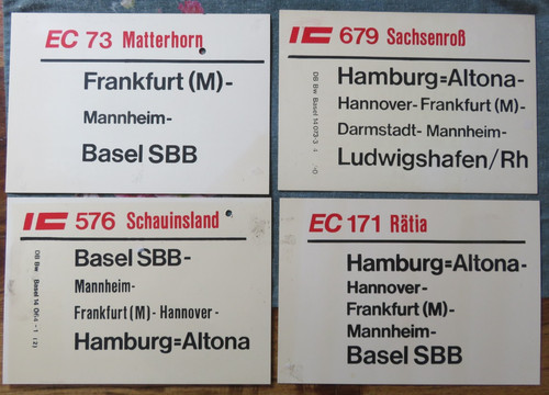 Orig zuglaufschilder - 4x,