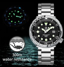 Addiesdive Automatik Uhr, Miyota 8215, Saphir, Dive 300m, 44.5mm