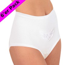 6er Pack Damen Taillenslip mit