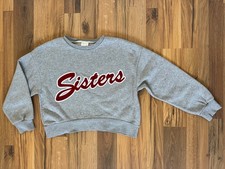 ***Original ZARA Sweatshirt Pullover Gr. 134 Farbe grau mit Schriftzug TOP***