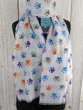 PFOTENABDRUCK SCHAL GRAU KATZE