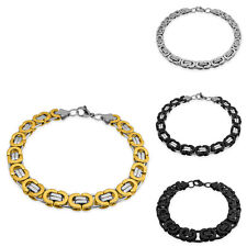 Edelstahl Armkette Armband flach Königskette silber gold schwarz Kette massiv