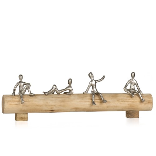 Skulptur freunde holzdeko - skulptur, 4
