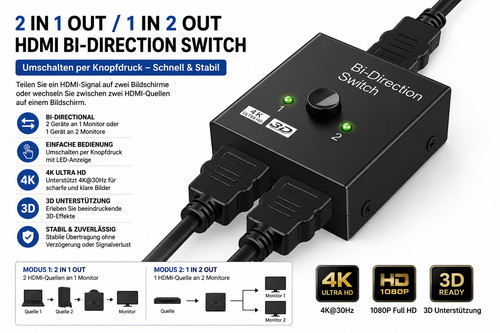 2x1 hdmi kompatibler - 2x1, hdmi-kompatibler