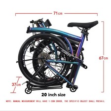 Faltrad Triple Fold 20 ZOLL 9 Gänge (ähnlich wie Brompton)