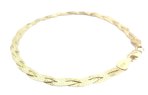 Geflochtenes silberarmband 925 - geflochtenes,