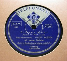 ALBERT VOSSEN Blaues Meer / Karo Sieben TELEFUNKEN A 10161 (528) JAZZ HARMONIKA