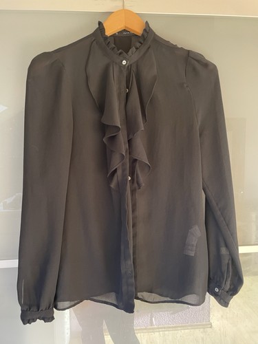 Schwarze zara bluse größe - bluse, m