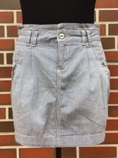 ZABAIONE Rock Damen Skirt Gr. 36 blau weiß gestreift Baumwolle Polyester TOP