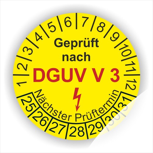 Prüfplakette dguv vorschrift - prüfplakette,