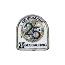 25 Years of Geocaching Patch Aufnäher Aufbügeln Geocaching 25 Jahre
