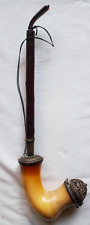 Ulmer Pfeife  alt Pfeifenkopf aus Meerschaum Länge 41 cm