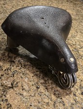 Alter Leder Fahrradsattel vintage mit Metallfedern