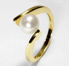 ECHT GOLD *** Perlen Ring, Größenauswahl