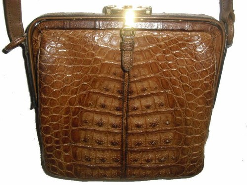 Krokodil handtasche goldpfeil - krokodil,