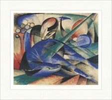 Träumendes Pferd nach Aquarell von Franz Marc Poster Kunstdruck Plakatwelt 1113