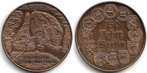 Medaille 750 jahre - berlin, 1987