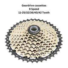 Getriebekassette 9-fach 11-25/32/36/40/42 Zähne HG Nabe Stahl vernickelt -H