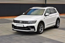 Cup Spoilerlippe Front Ansatz passend für VW Tiguan Mk2 R-Line schwarz Hochglanz