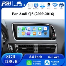 Für Audi Q5 8.8" 8-Kern IPS Autoradio GPS DAB+ CarPlay WiFi Navi Android14 128GB