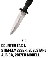 Cold Steel Counter TAC1 - 2017 Modell AUS 8A Edelstahl. Stiefelmesser, Dolch.