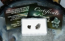 2 Stück Meteorite in Box Eisenmeteorit Campo del Cielo Meteorit Sternschnuppe