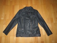 Lederjacke MUUBAA LONDON Schwarz, butterweiches Leder, Biker Stil Gr. 42 (UK 14)