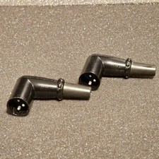 2x XLR Winkelstecker Schwarz