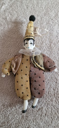 Vintage harlekin puppe - vintage,
