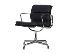 Vitra Charles Eames Aluminium Chair EA 208 Soft Pad- schwarz