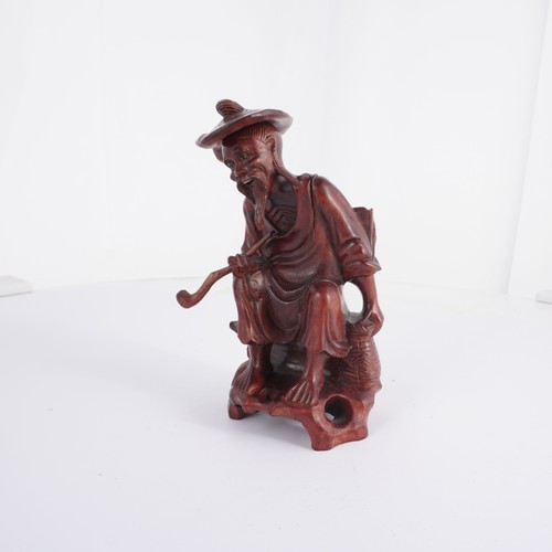 Asiate schöne alte holzfigur - asiate,