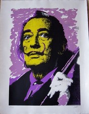 Salvatore Dali Portrait im Stil von Andy Warhol Siebdruck limitierte Auflage