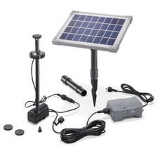 esotec Solar Teichpumpe 5W mit Akku und LED Gartenteich Wasserspiel Teich 101920